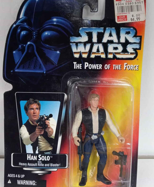 Kenner Star Wars The Power Of The Force “Han Solo” with Heavy Assault Rifle and Blaster
